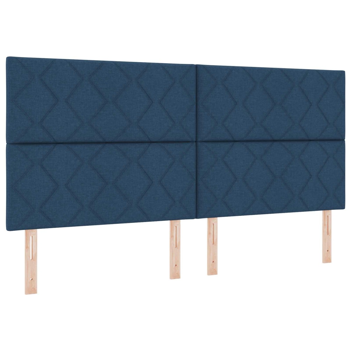 vidaXL Κρεβάτι Αποθήκης με κεφαλάρι Μπλε 200 x 200 cm Ύφασμα