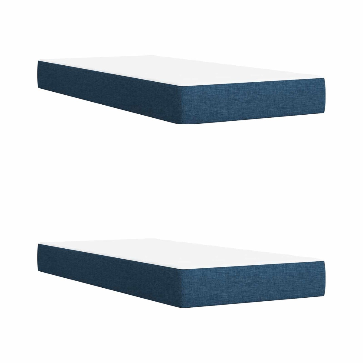 vidaXL Κρεβάτι Αποθήκης με κεφαλάρι Μπλε 200 x 200 cm Ύφασμα