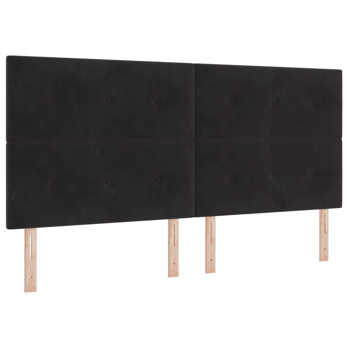 vidaXL Κρεβάτι Αποθήκης με κεφαλάρι Μαύρο 200 x 200 cm Βελούδο