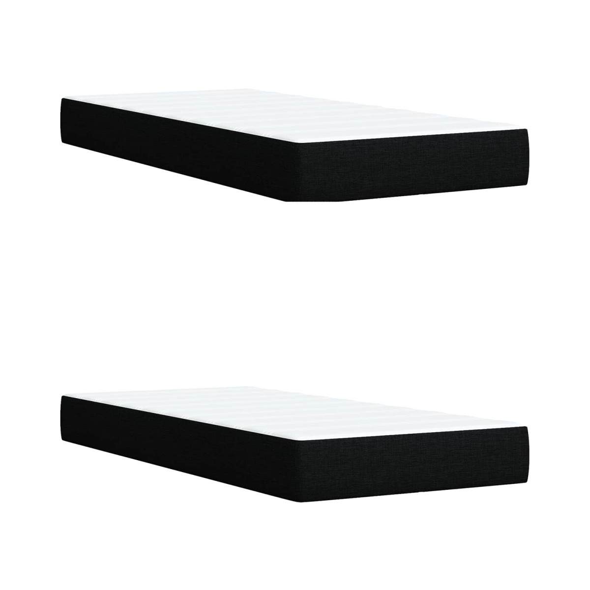 vidaXL Κρεβάτι Αποθήκης με κεφαλάρι Μαύρο 200 x 200 cm Βελούδο