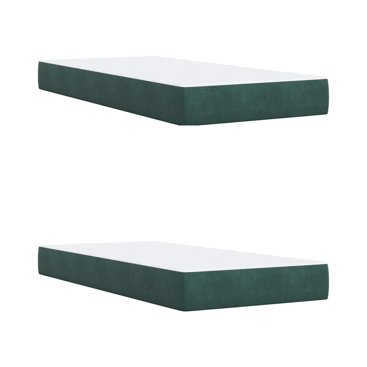 vidaXL Κρεβάτι Αποθήκης Σκούρο Πράσινο 200 x 200 cm Βελούδο