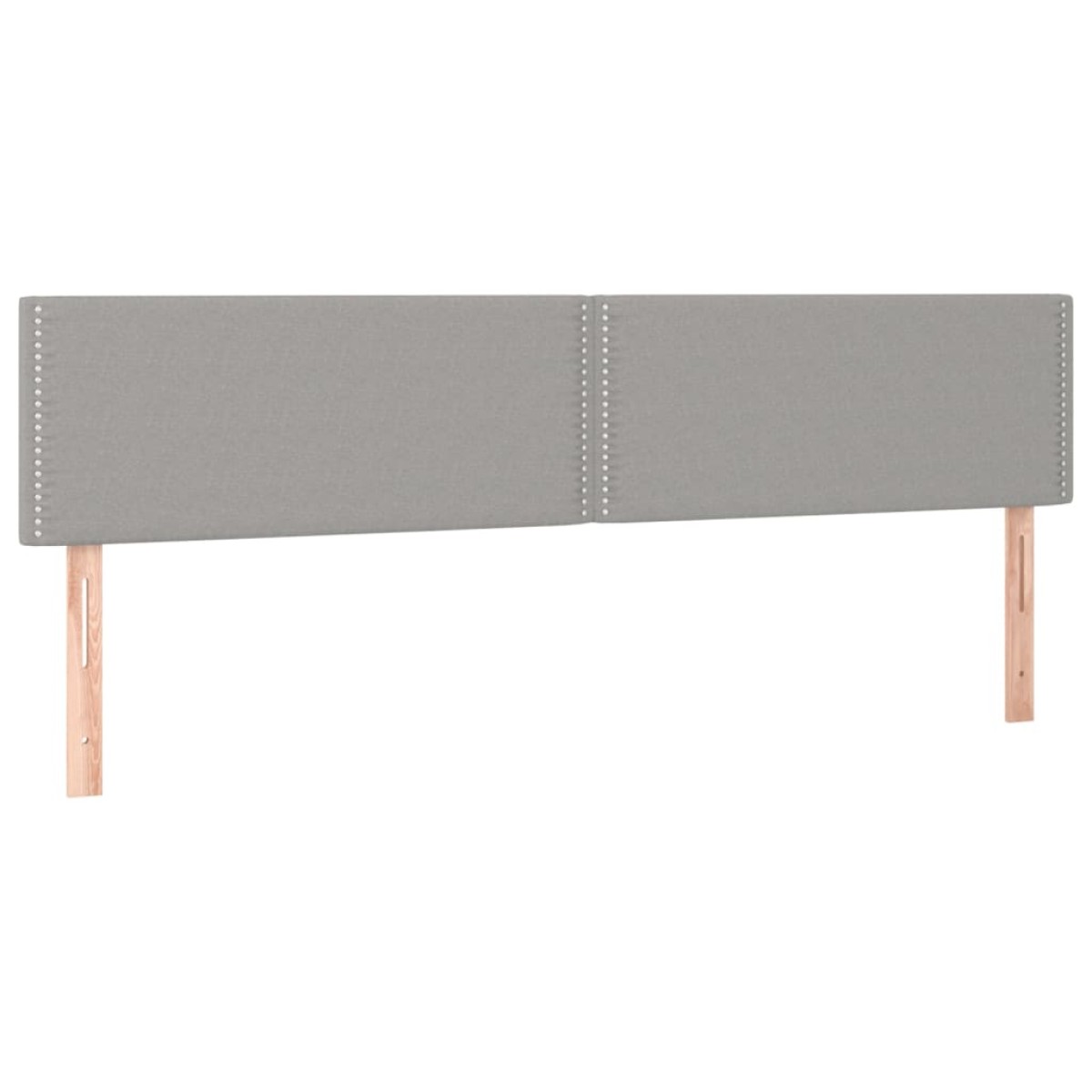 vidaXL Κεφαλάρια Κρεβατιού 2 τεμ.Αν. Γκρι 100x5x78/88 εκ. Υφασμάτινο