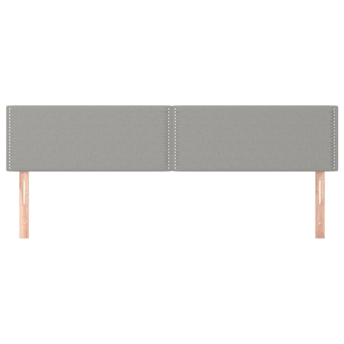 vidaXL Κεφαλάρια Κρεβατιού 2 τεμ.Αν. Γκρι 100x5x78/88 εκ. Υφασμάτινο