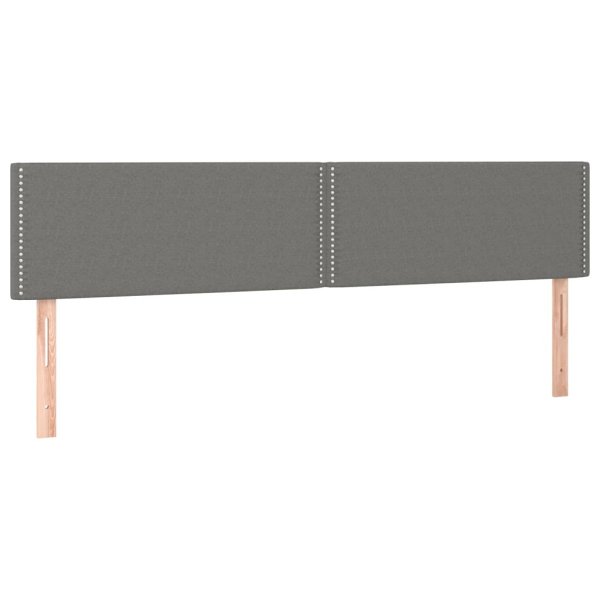vidaXL Κεφαλάρια Κρεβατιού 2 τεμ. Σκ. Γκρι 100x5x78/88 εκ. Υφασμάτινο