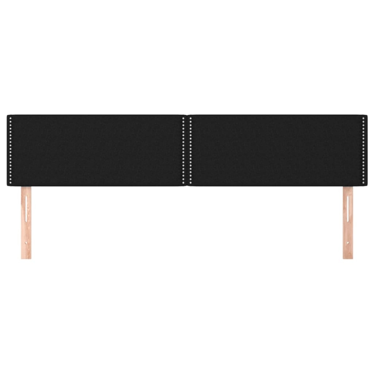 vidaXL Κεφαλάρια Κρεβατιού 2 τεμ. Μαύρο 100x5x78/88 εκ. Υφασμάτινο
