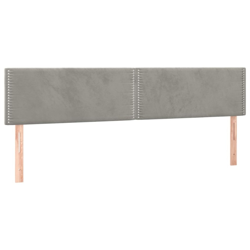 vidaXL Κεφαλάρια Αν. Γκρι Βελούδινα 200x5x78/88 εκ.