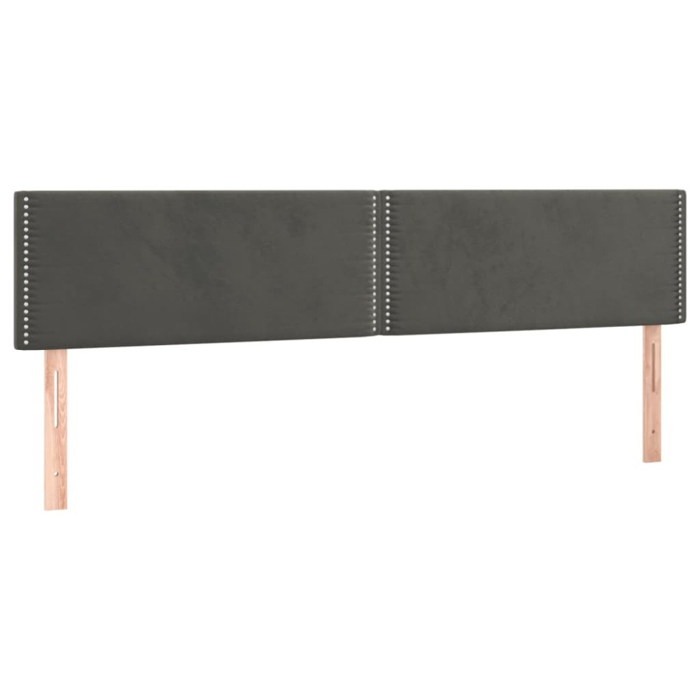 vidaXL Κεφαλάρια Σκ. Γκρι Βελούδινα 200x5x78/88 εκ.