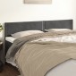 vidaXL Κεφαλάρια Κρεβατιού 2 τεμ.Σκούρο Γκρι 100x5x78/88 εκ. Βελούδινο