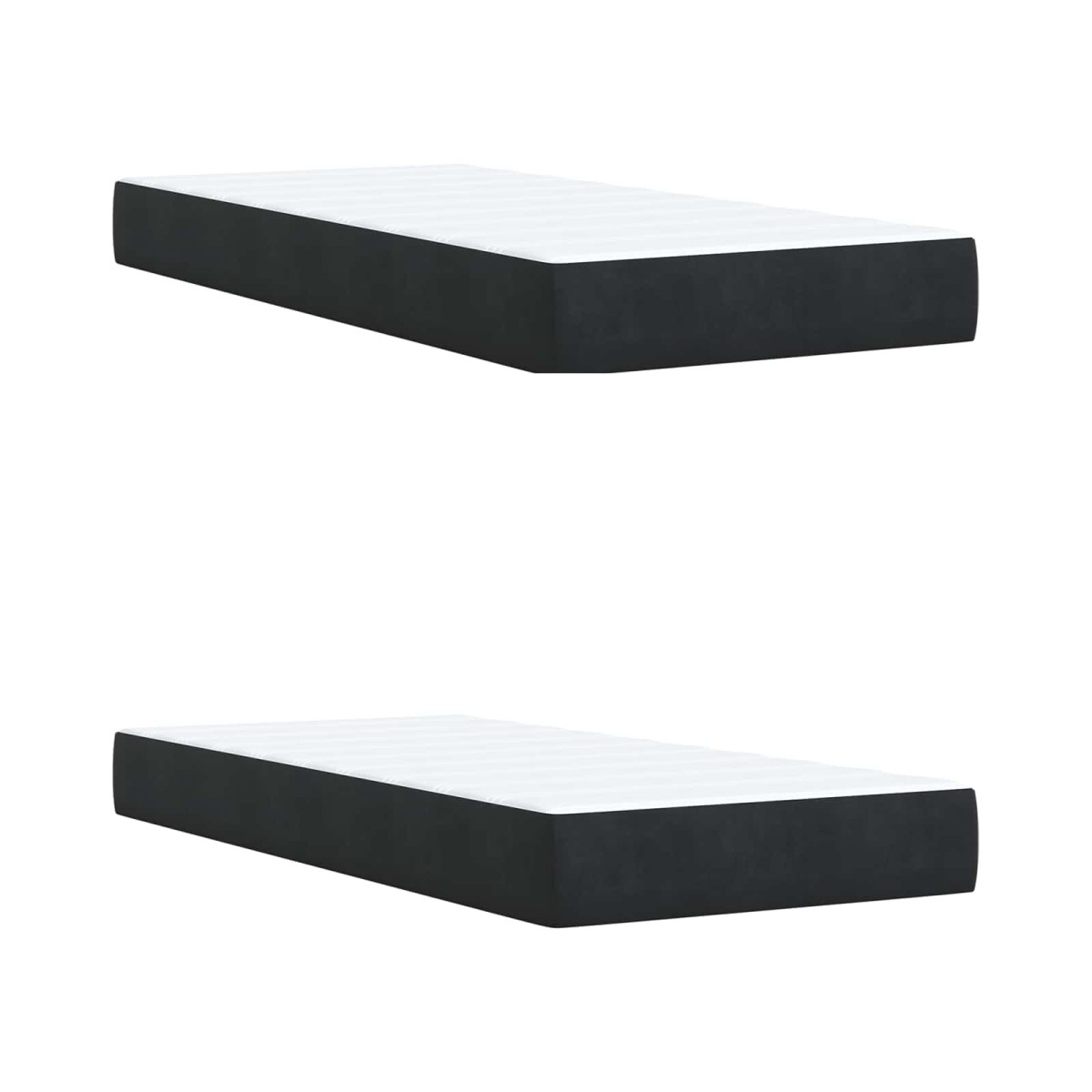 vidaXL LED Κρεβάτι αποθήκευσης με στρώμα Μαύρο 180 x 200 cm Βελούδο
