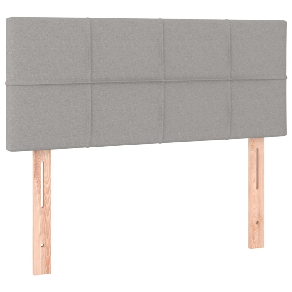 vidaXL Κεφαλάρι Κρεβατιού Ανοιχτό Γκρι 100x5x78/88 εκ. Υφασμάτινο