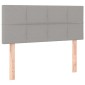 vidaXL Κεφαλάρι Κρεβατιού Ανοιχτό Γκρι 100x5x78/88 εκ. Υφασμάτινο