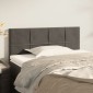 vidaXL Κεφαλάρι Κρεβατιού Σκούρο Γκρι 100x5x78/88 εκ. Βελούδινο