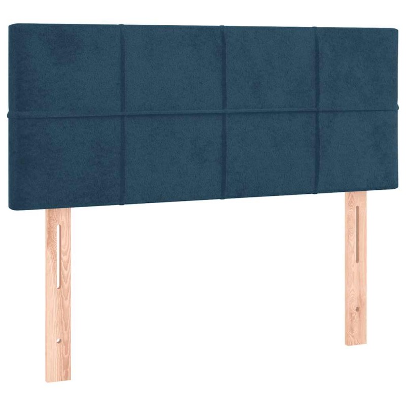 vidaXL Κεφαλάρι Κρεβατιού Σκούρο Μπλε 100x5x78/88 εκ. Βελούδινο