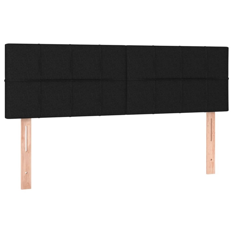 vidaXL Κεφαλάρια Μαύρα 144x5x78/88 εκ. Ύφασμα