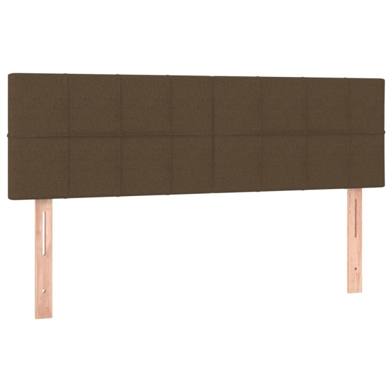 vidaXL Κεφαλάρια Σκ. Καφέ 144x5x78/88 εκ. Ύφασμα