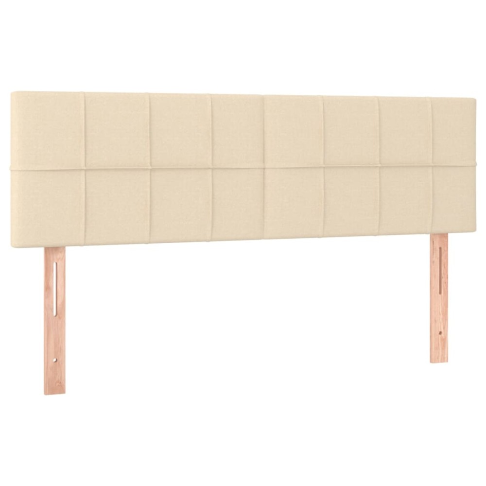 vidaXL Κεφαλάρια Κρεμ Ύφασμα 144x5x78/88 εκ.