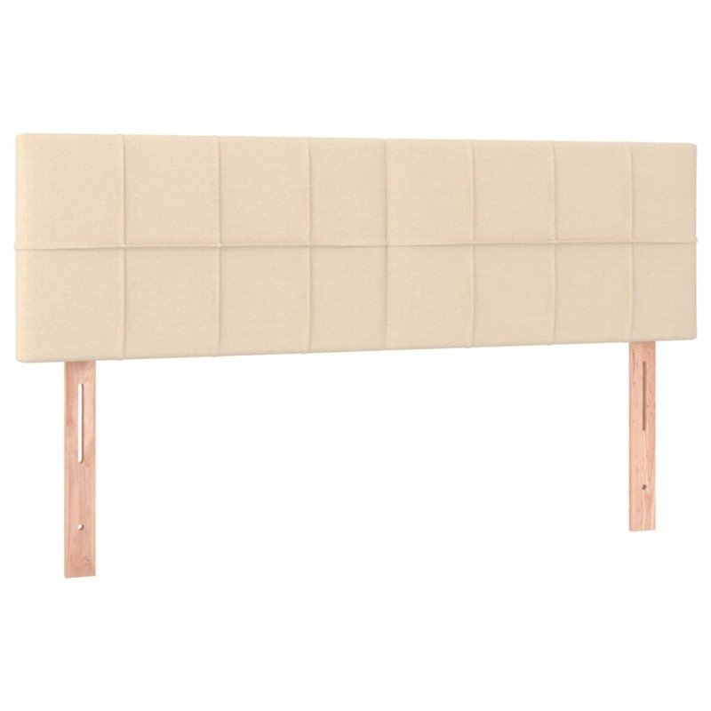 vidaXL Κεφαλάρια Κρεμ Ύφασμα 144x5x78/88 εκ.
