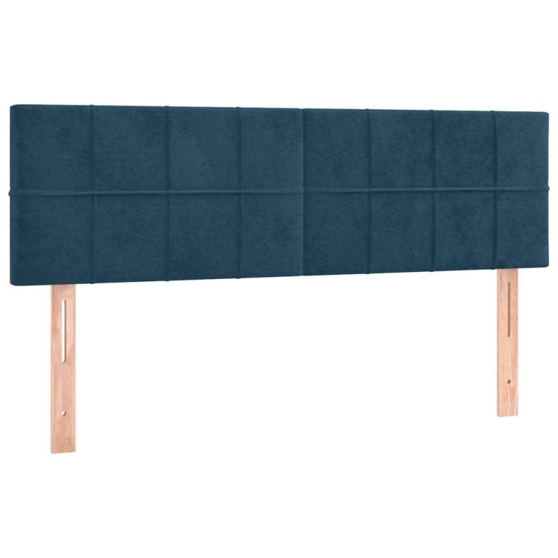 vidaXL Κεφαλάρια Σκ. Μπλε Βελούδινα 144x5x78/88 εκ.