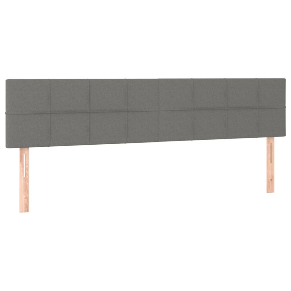 vidaXL Κεφαλάρια Σκ. Γκρι 160x5x78/88 εκ. Ύφασμα