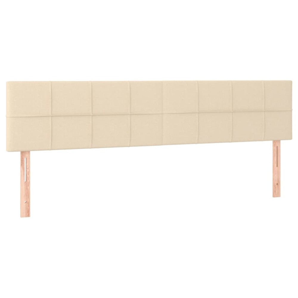 vidaXL Κεφαλάρια Κρεμ 160x5x78/88 εκ. Ύφασμα