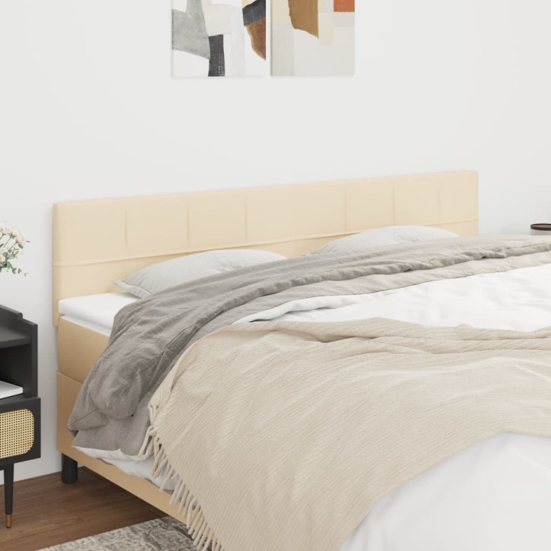 vidaXL Κεφαλάρια Κρεμ 160x5x78/88 εκ. Ύφασμα