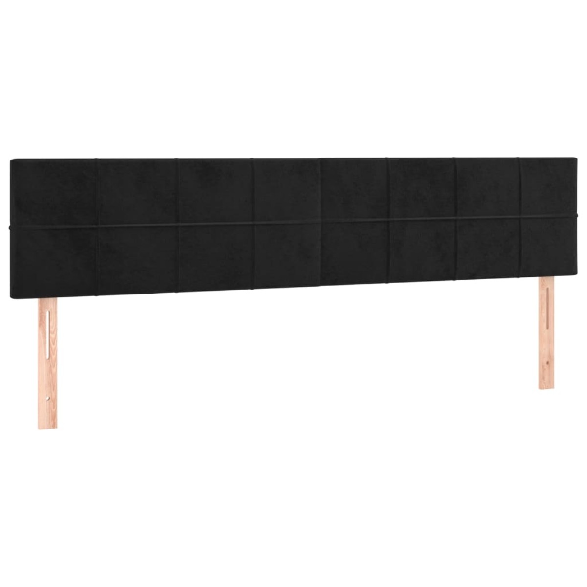 vidaXL Κεφαλάρια Κρεβατιού 2 τεμ. Μαύρο 90x5x78/88 εκ. Βελούδινο