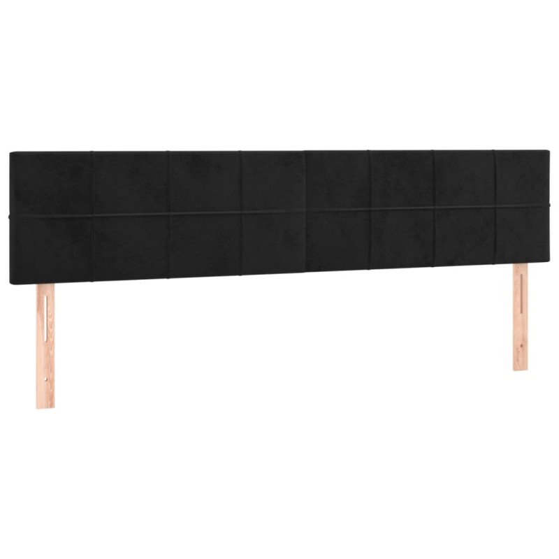 vidaXL Κεφαλάρια Μαύρα Βελούδινα 180x5x78/88 εκ.