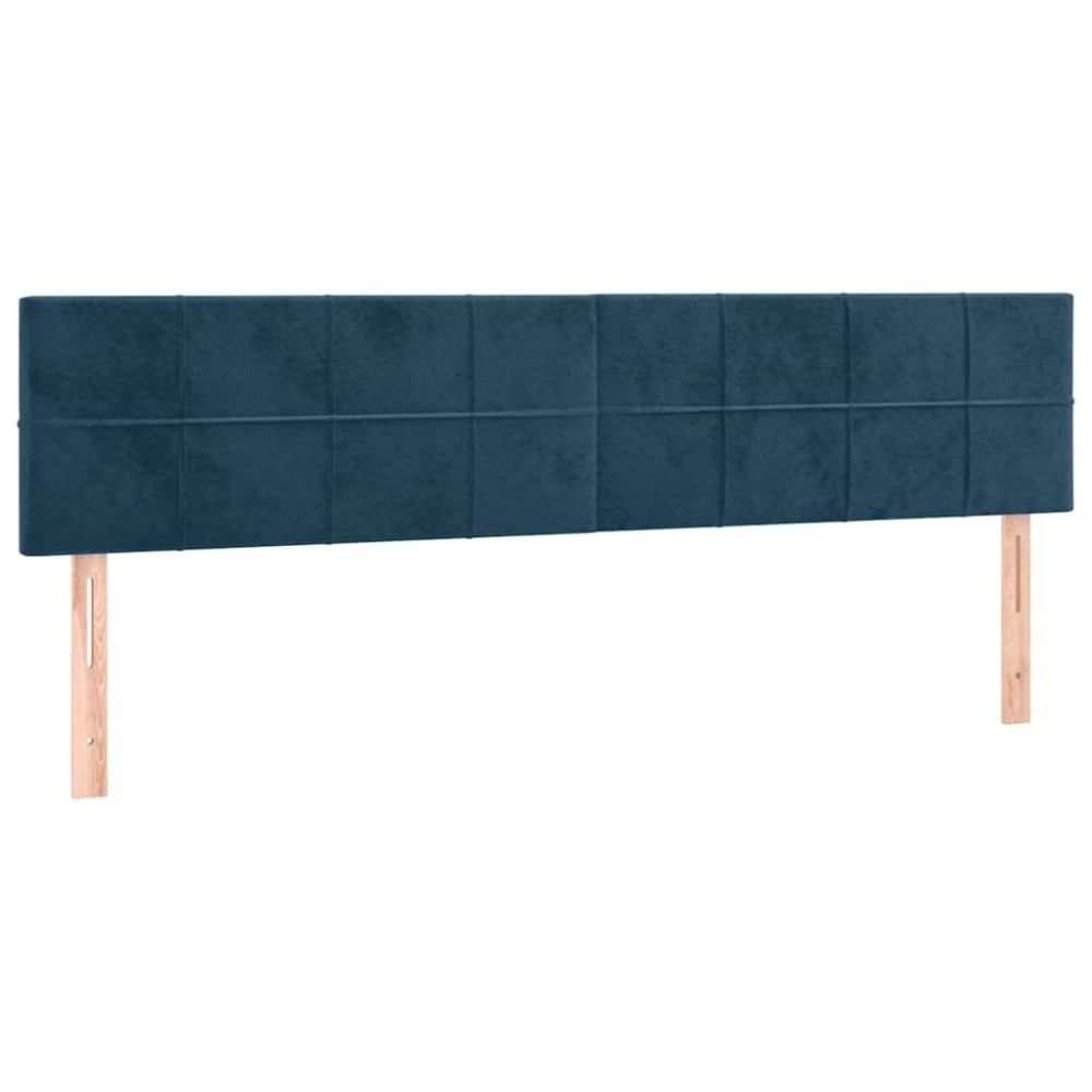 vidaXL Κεφαλάρια Σκ. Μπλε Βελούδινα 180x5x78/88 εκ.