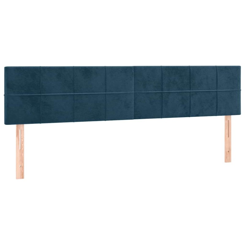 vidaXL Κεφαλάρια Σκ. Μπλε Βελούδινα 180x5x78/88 εκ.