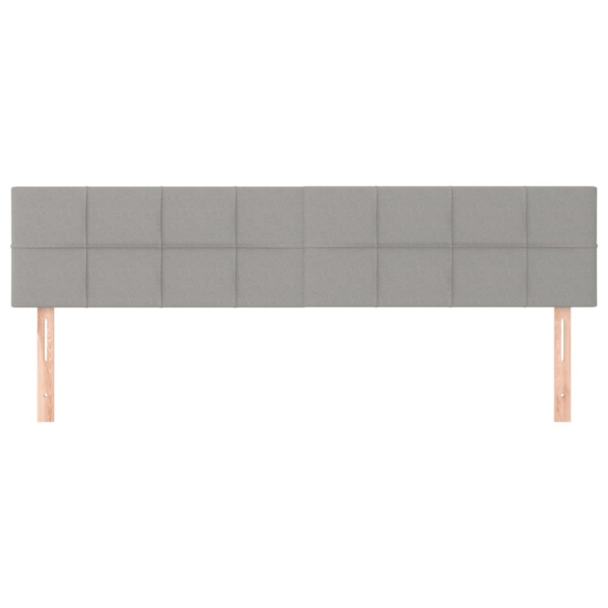 vidaXL Κεφαλάρια Κρεβατιού 2 τεμ.Αν. Γκρι 100x5x78/88 εκ. Υφασμάτινο