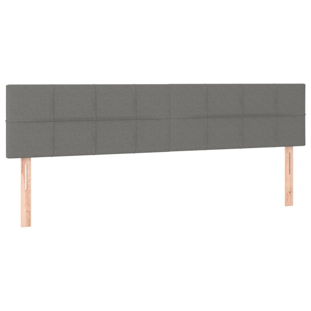 vidaXL Κεφαλάρια Σκ. Γκρι 200x5x78/88 εκ. Ύφασμα
