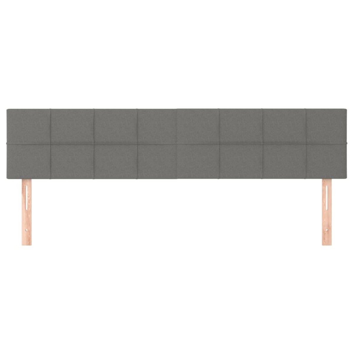vidaXL Κεφαλάρια Κρεβατιού 2 τεμ. Σκ. Γκρι 100x5x78/88 εκ. Υφασμάτινο