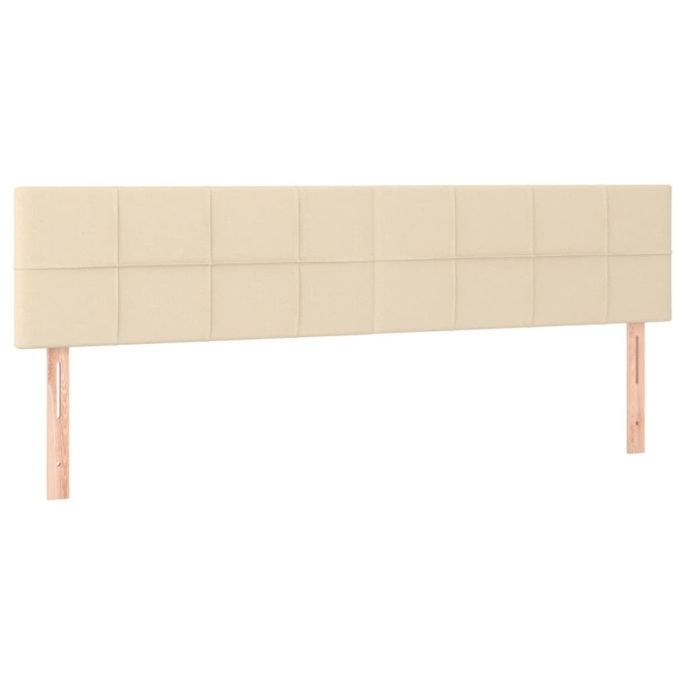 vidaXL Κεφαλάρια Κρεμ Ύφασμα 200x5x78/88 εκ.