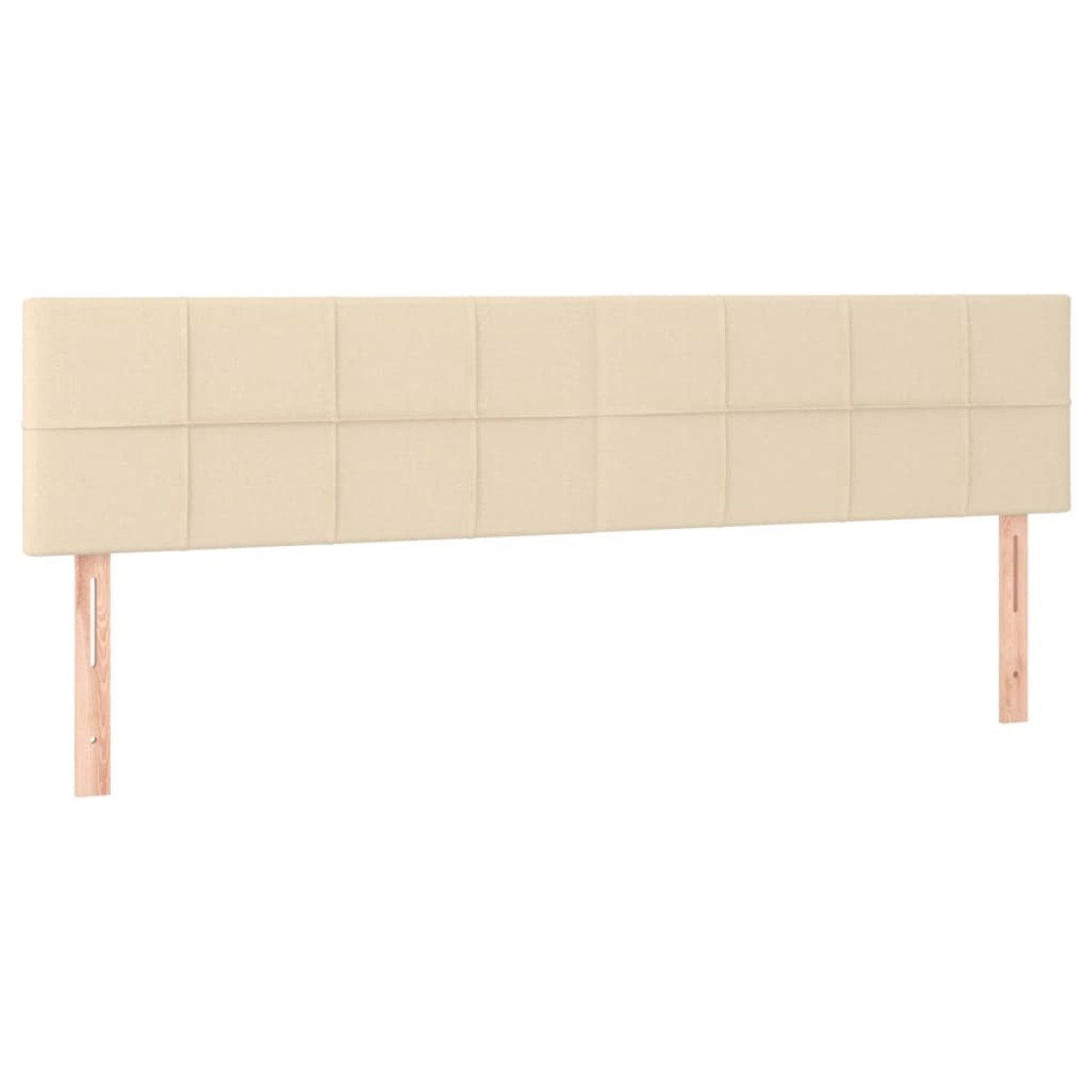 vidaXL Κεφαλάρια Κρεβατιού 2 τεμ. Κρεμ 100x5x78/88 εκ. Υφασμάτινο