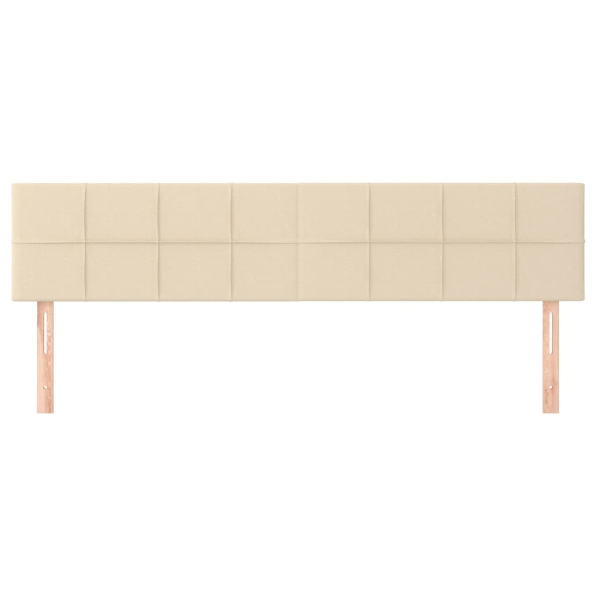vidaXL Κεφαλάρια Κρεβατιού 2 τεμ. Κρεμ 100x5x78/88 εκ. Υφασμάτινο
