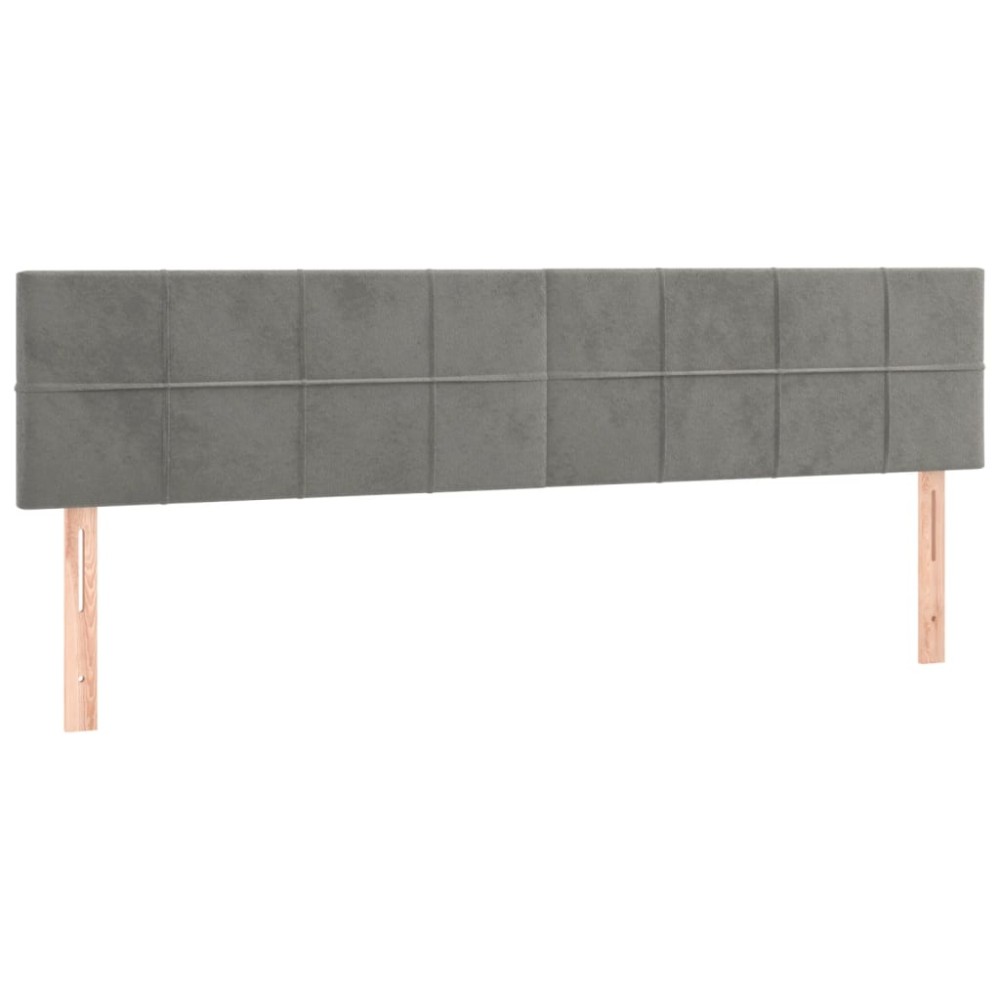 vidaXL Κεφαλάρια Αν. Γκρι Βελούδινα 200x5x78/88 εκ.