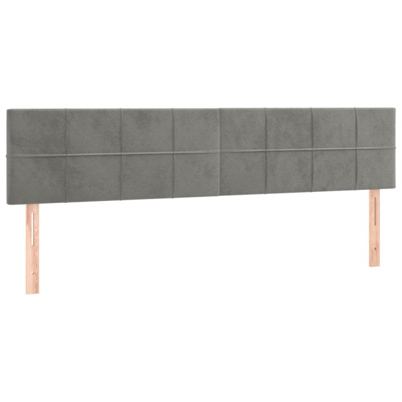 vidaXL Κεφαλάρια Αν. Γκρι Βελούδινα 200x5x78/88 εκ.