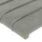 vidaXL Κεφαλάρι Κρεβατιού Ανοιχτό Γκρι 90x5x78/88 εκ. Βελούδινο