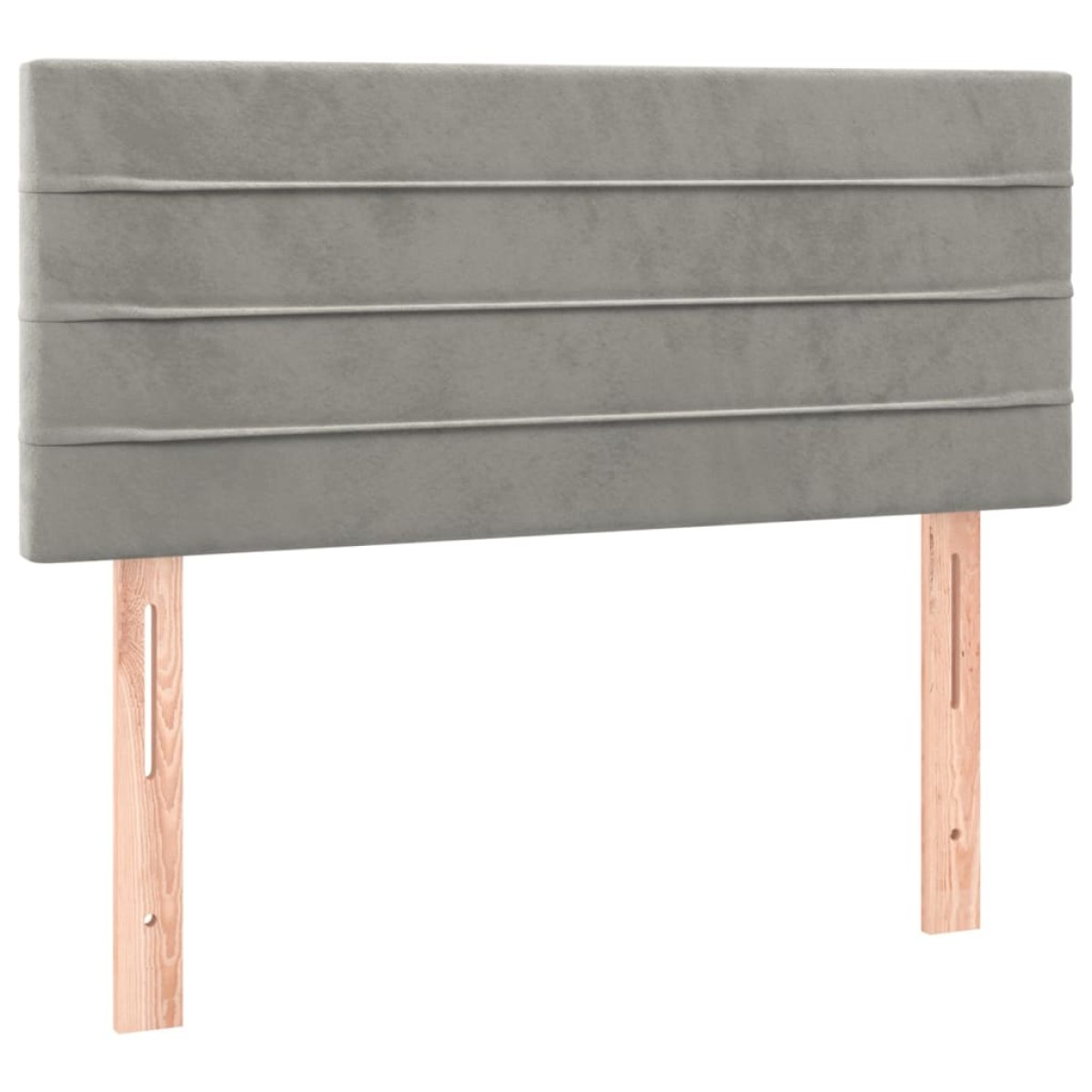 vidaXL Κεφαλάρι Κρεβατιού Ανοιχτό Γκρι 100x5x78/88 εκ. Βελούδινο