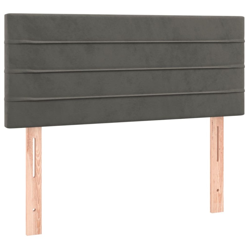 vidaXL Κεφαλάρι Κρεβατιού Σκούρο Γκρι 100x5x78/88 εκ. Βελούδινο
