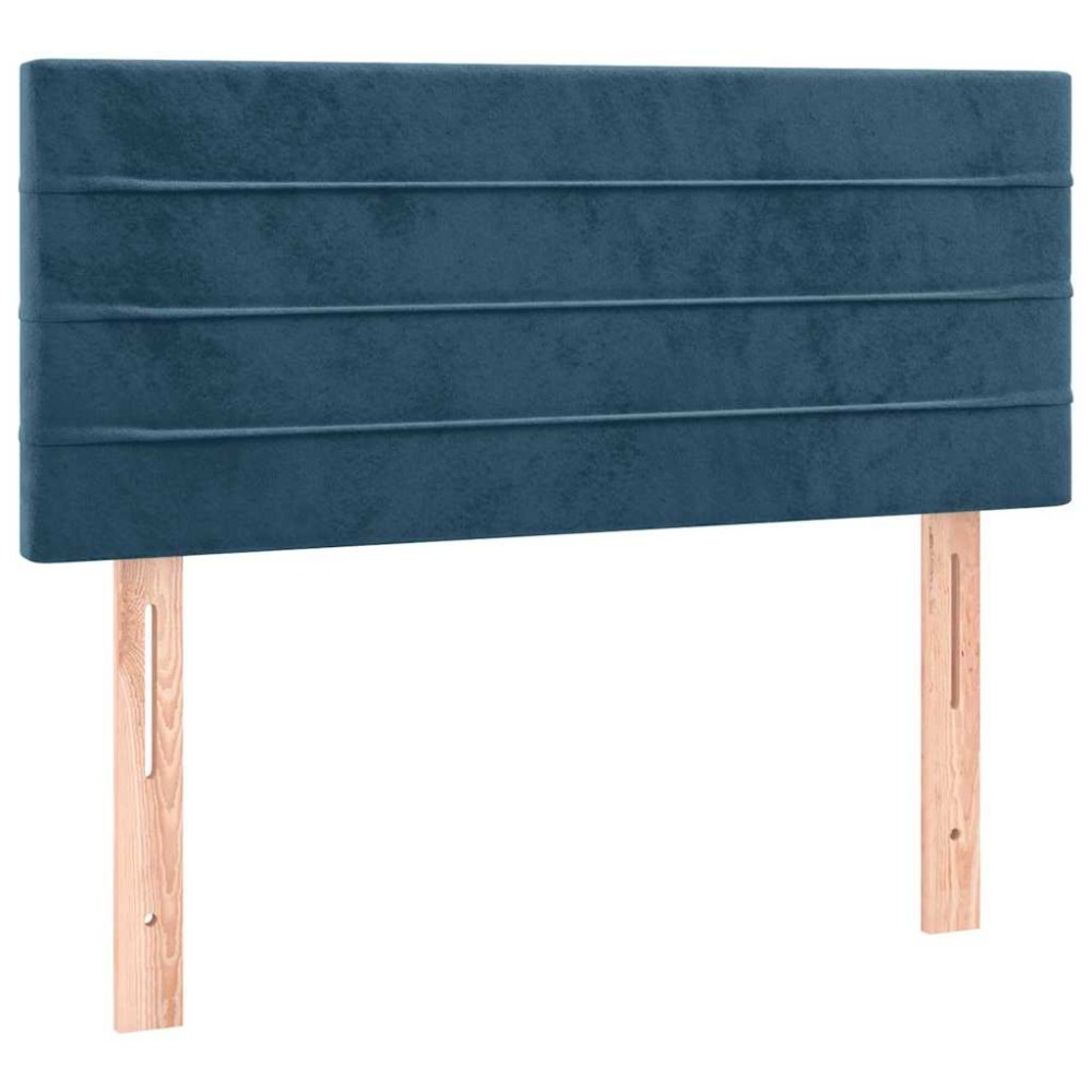 vidaXL Κεφαλάρι Κρεβατιού Σκούρο Μπλε 100x5x78/88 εκ. Βελούδινο
