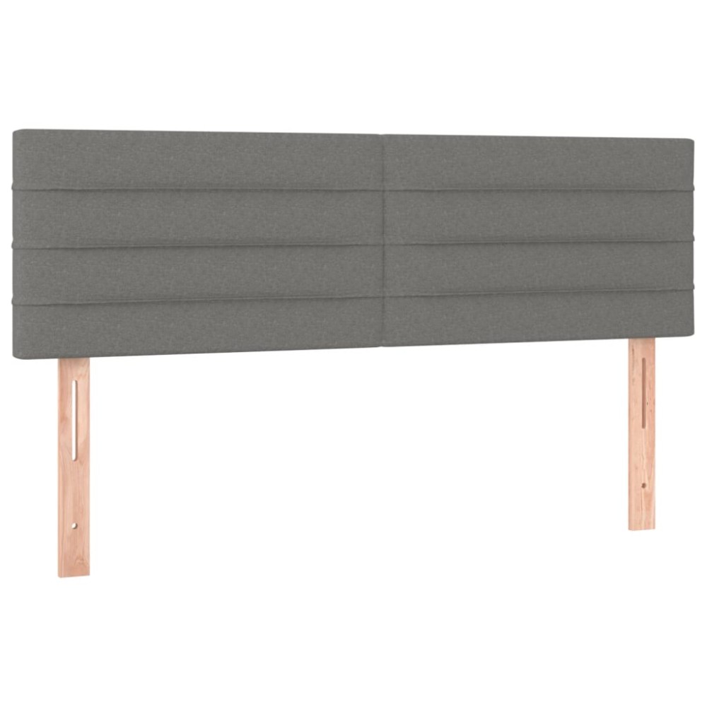vidaXL Κεφαλάρια Σκ. Γκρι 144x5x78/88 εκ. Ύφασμα