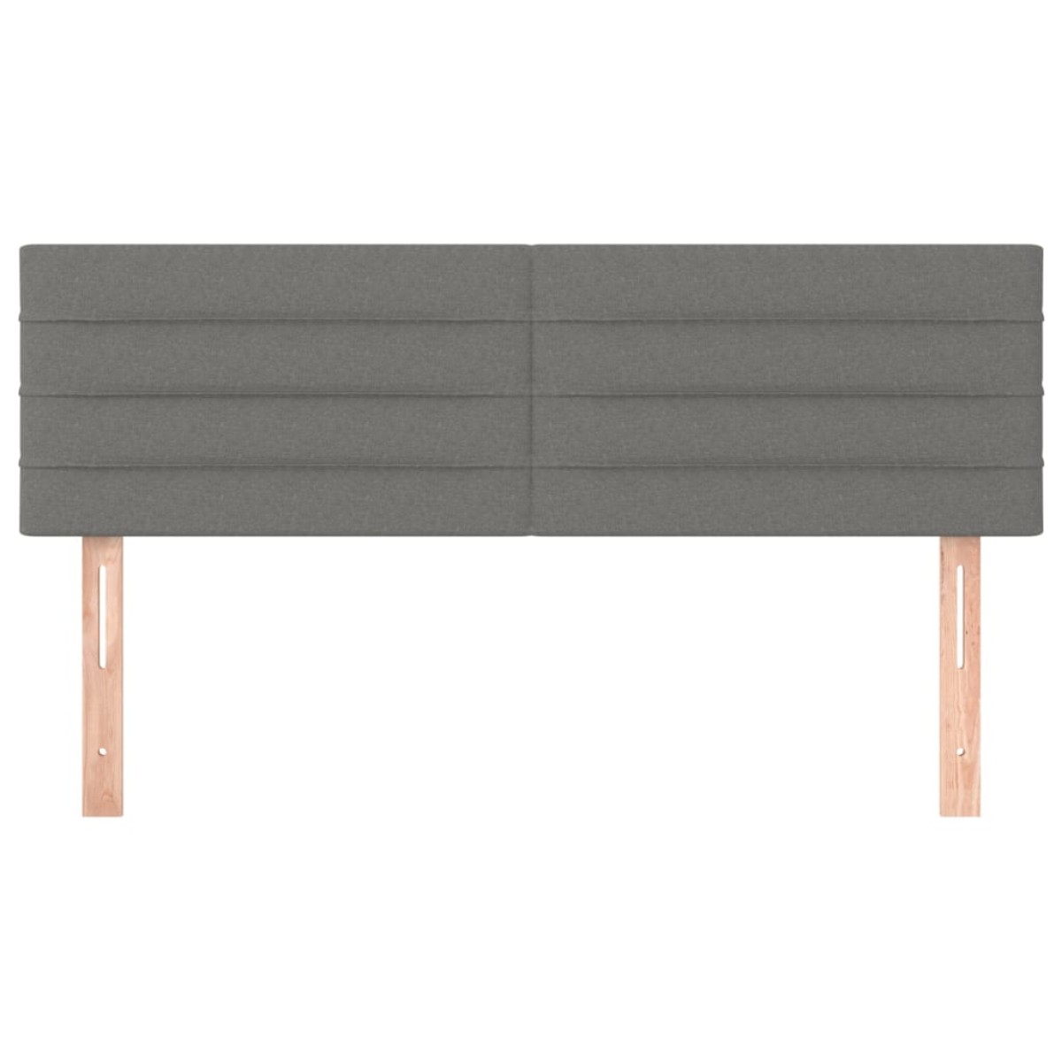 vidaXL Κεφαλάρια Κρεβατιού 2 τεμ. Σκ. Γκρι 72x5x78/88 εκ. Υφασμάτινα