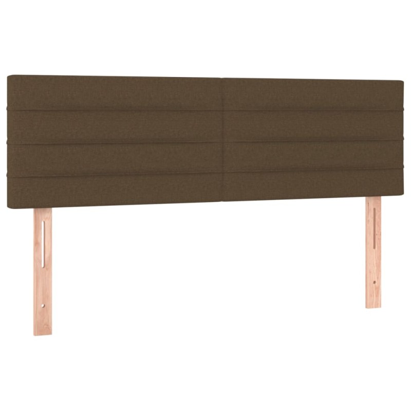vidaXL Κεφαλάρια Σκ. Καφέ 144x5x78/88 εκ. Ύφασμα