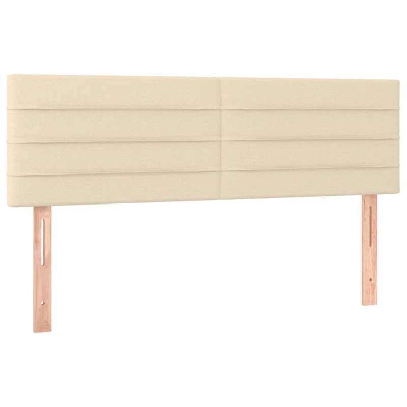 vidaXL Κεφαλάρια Κρεμ Ύφασμα 144x5x78/88 εκ.