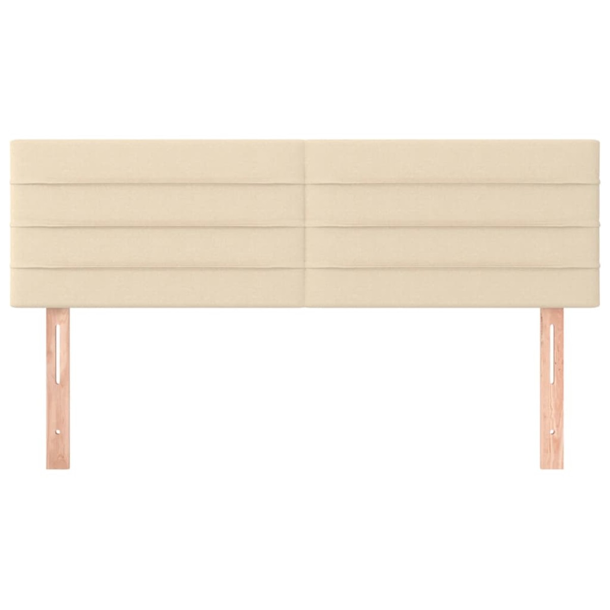 vidaXL Κεφαλάρια Κρεβατιού 2 τεμ. Κρεμ 72x5x78/88 εκ. Υφασμάτινα