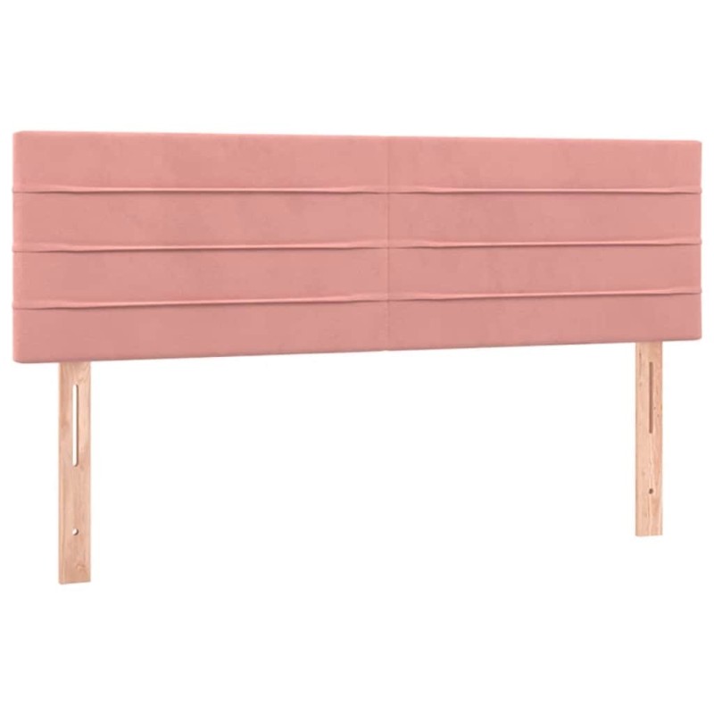 vidaXL Κεφαλάρια Ροζ Βελούδινα 144x5x78/88 εκ.