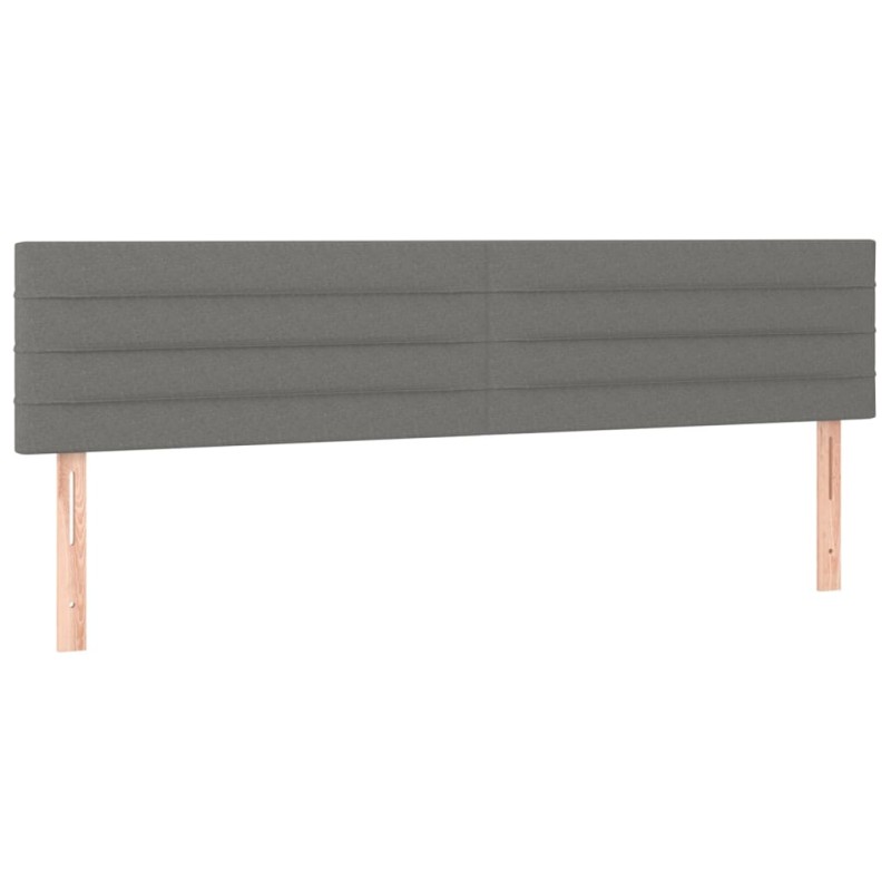 vidaXL Κεφαλάρια Σκ. Γκρι 160x5x78/88 εκ. Ύφασμα