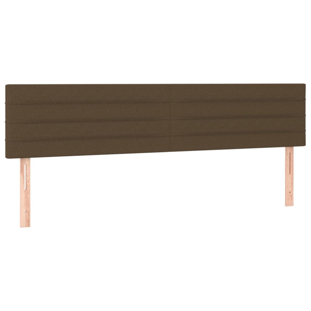 vidaXL Κεφαλάρια Σκ. Καφέ 200x5x78/88 εκ. Ύφασμα