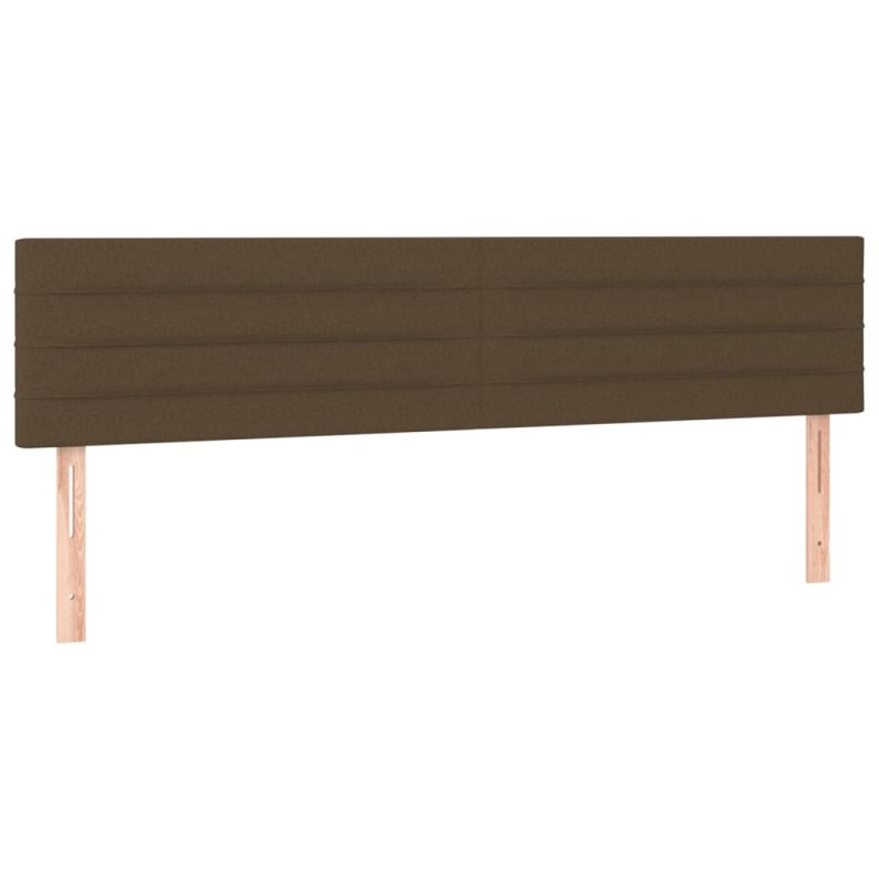 vidaXL Κεφαλάρια Σκ. Καφέ 200x5x78/88 εκ. Ύφασμα